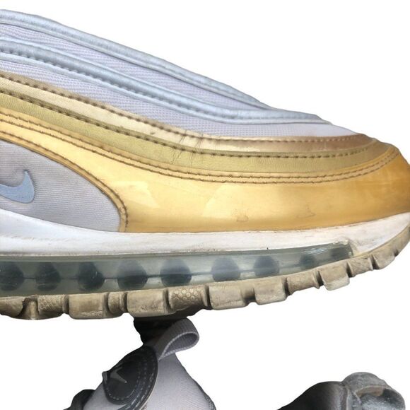 Rare 2018 Nike Air 97 Vast Grey Metallic Gold Size 9 - Picture 9 of 16